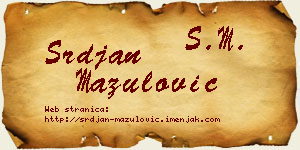 Srđan Mazulović vizit kartica